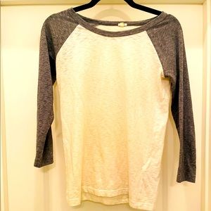 J Crew XS 3 quarter length T